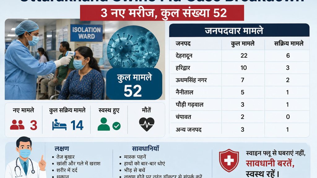 Uttarakhand Swine Flu Case Breakdown
