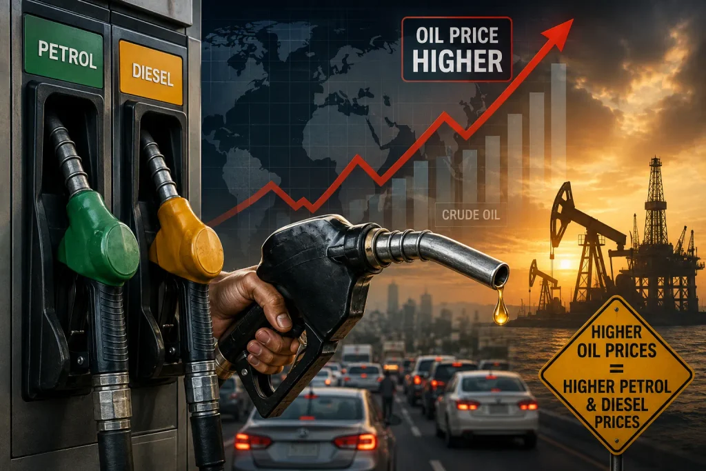 Could Higher Oil Prices Increase Petrol and Diesel Prices?