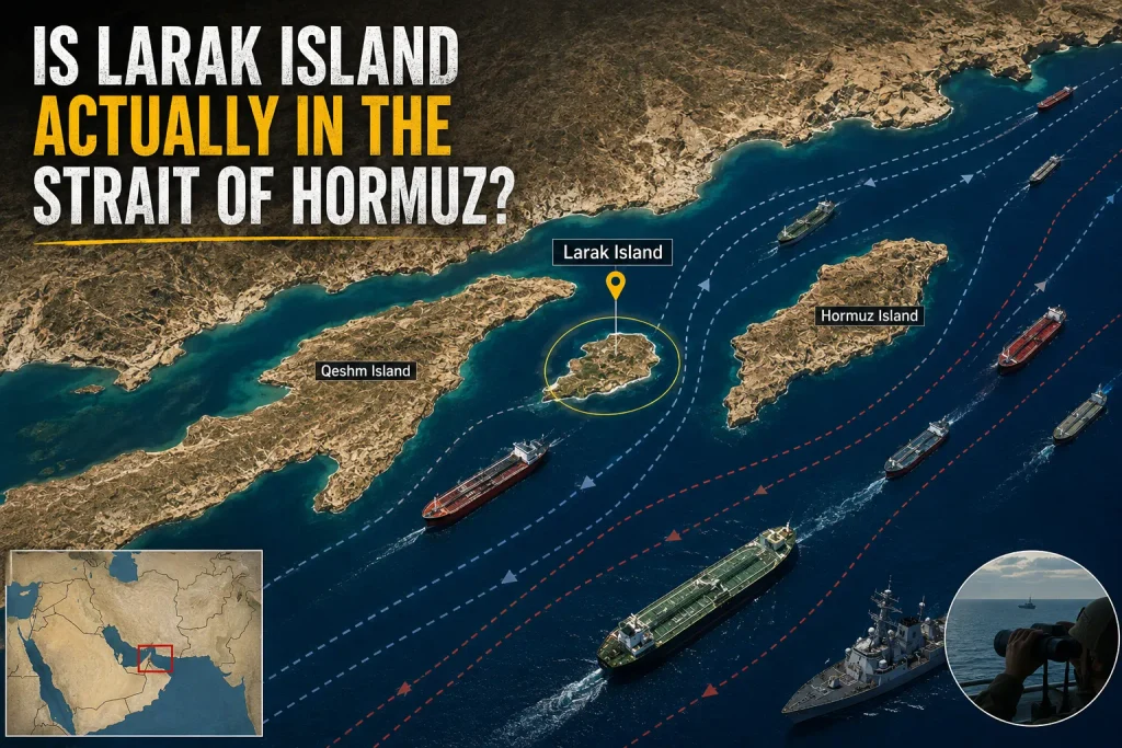 Is Larak Island Actually in the Strait of Hormuz?