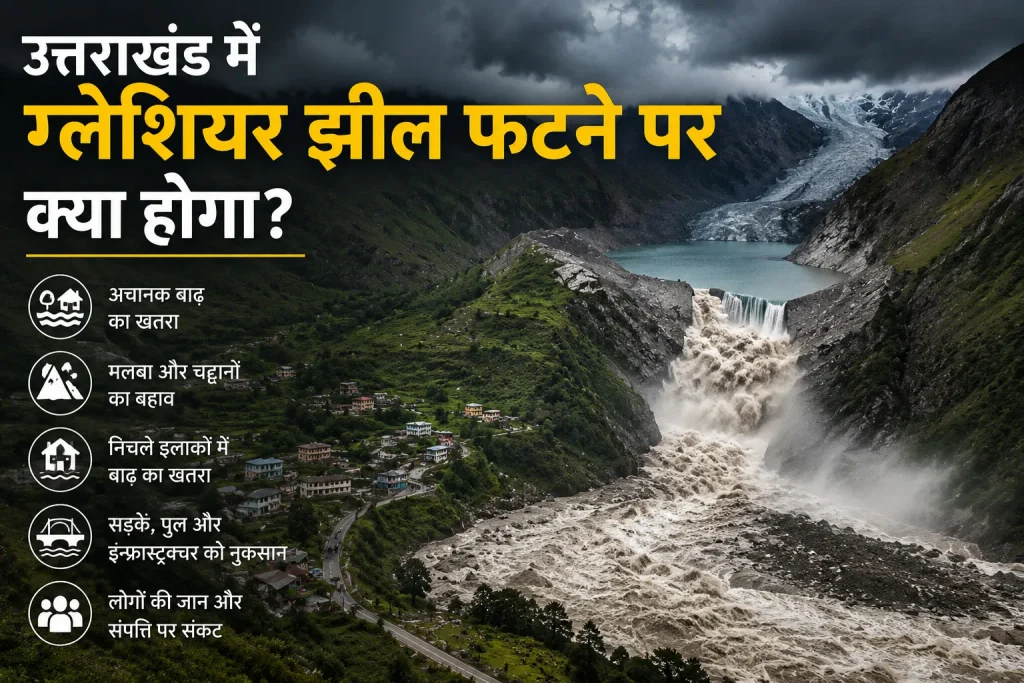 उत्तराखंड में ग्लेशियर झील फटने पर क्या होगा