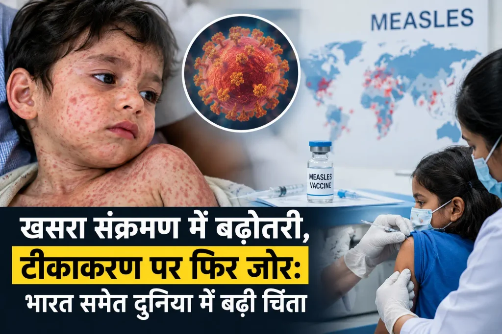 खसरा संक्रमण में बढ़ोतरी, टीकाकरण पर फिर जोर भारत समेत दुनिया में बढ़ी चिंता