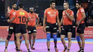 प्रो  कबड्डी लीग सीजन 9 : योद्धाज v/s यू मुंबा ।