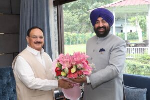 राज्यपाल ने केंद्रीय स्वास्थ्य मंत्री को नये दायित्व की बधाई