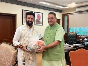  नई दिल्ली में केंद्रीय खाद्य प्रसंस्करण उद्योग मंत्री चिराग पासवान से शिष्टाचार भेंट करते कृषि मंत्री गणेश जोशी…