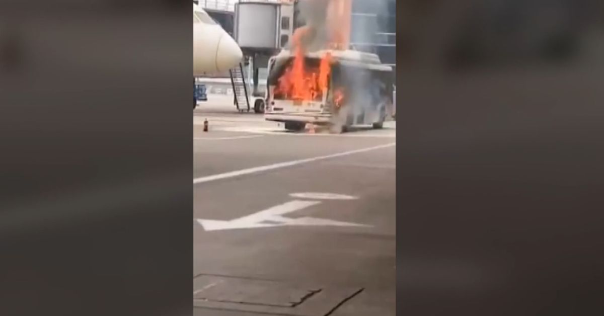 Delhi Airport Bus Fire