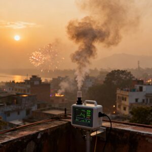 हरिद्वार में दीवाली आतिशबाजी से प्रदूषण स्तर ढाई गुना बढ़ा, जागरूकता से पिछले सालों की तुलना में कमी