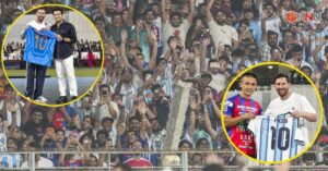 Lionel Messi: वानखेड़े में एक फ्रेम में दो दिग्गज, फैंस की आंखें नम