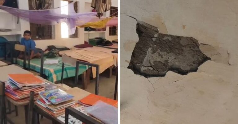 Chhattisgarh News : भवन की छत से गिर रहा प्लास्टर,खतरे में बच्चों की जान, कौन है जिम्मेदार ?