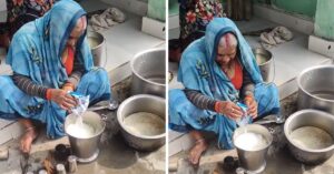 सरकारी स्कूल में Mid-Day Meal में दूध में पानी मिलाने का Video Viral