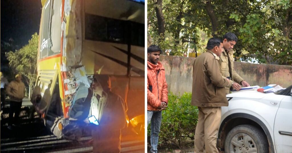 Yamuna Expressway पर बस से उतरकर खड़े यात्रियों को कंटेनर ने रौंदा, 6 की मौत