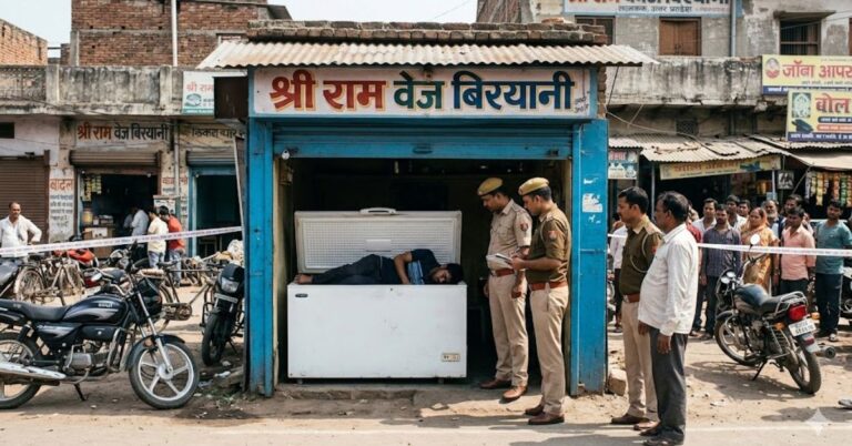 Lucknow News: लखनऊ में बंद बिरयानी की दुकान के फ्रीजर में मिला युवक का शव