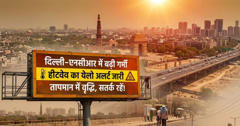 Delhi Heatwave 2026: दिल्ली-एनसीआर में बढ़ी गर्मी, हीटवेव का येलो अलर्ट जारी