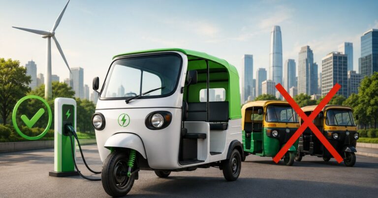 2027 से सिर्फ Electric Three Wheelers चलेंगे, नए CNG और डीजल ऑटो का रजिस्ट्रेशन होगा बंद