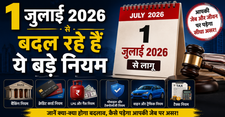 July 1 Rule Changes: सावधान! 1 जुलाई 2026 से जेब पर पड़ेगा सीधा असर, बदल रहे हैं ये 8 बड़े नियम