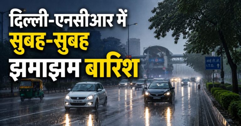 Delhi Rain: दिल्ली-एनसीआर में सुबह-सुबह झमाझम बारिश, गर्मी से मिली राहत