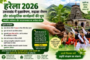Harela Festival 2026: उत्तराखंड में रुद्राक्ष पौधरोपण, सांस्कृतिक कार्यक्रम और जनजागरूकता अभियान