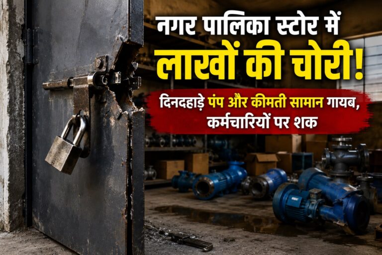 बांगरमऊ नगर पालिका स्टोर में लाखों की चोरी! दिनदहाड़े गायब हुए पंप और कीमती सामान, कर्मचारियों पर शक