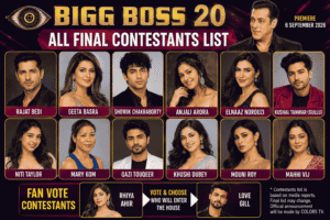 Bigg Boss 20 Contestants List 2026: Rajat Bedi से Geeta Basra तक, जानें कौन Confirmed और कौन Rumoured?