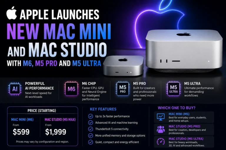 Apple Launches New Mac Mini and Mac Studio With M6, M5 Pro and M5 Ultra: AI Performance, Price, Features and Which One to Buy