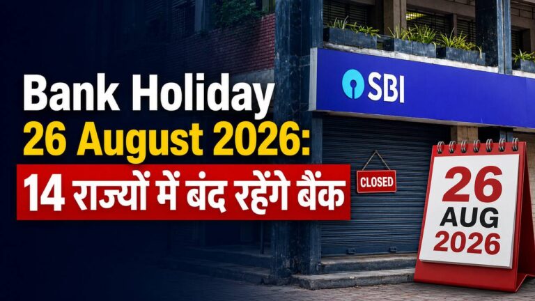 Bank Holiday 26 August 2026: 14 राज्यों में बंद रहेंगे बैंक