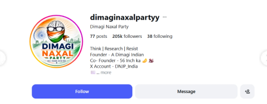 Dimagi Naxal Party insta page 