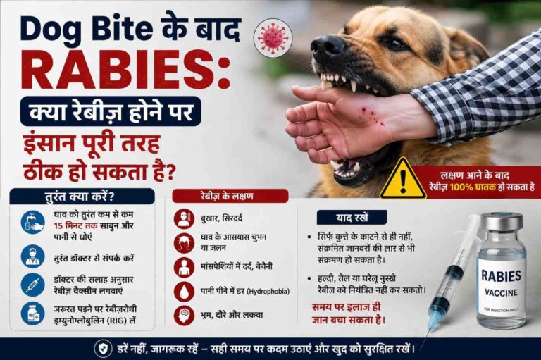 Dog Bite के बाद Rabies: क्या रेबीज होने पर इंसान पूरी तरह ठीक हो सकता है?