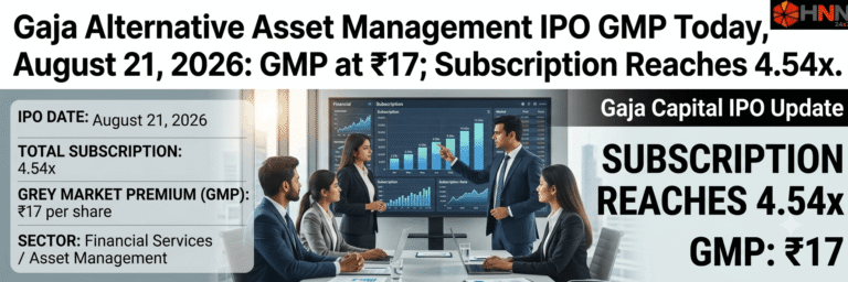 Gaja Alternative Asset Management IPO GMP Today, August 21, 2026: GMP at ₹17; Subscription Reaches 4.54x