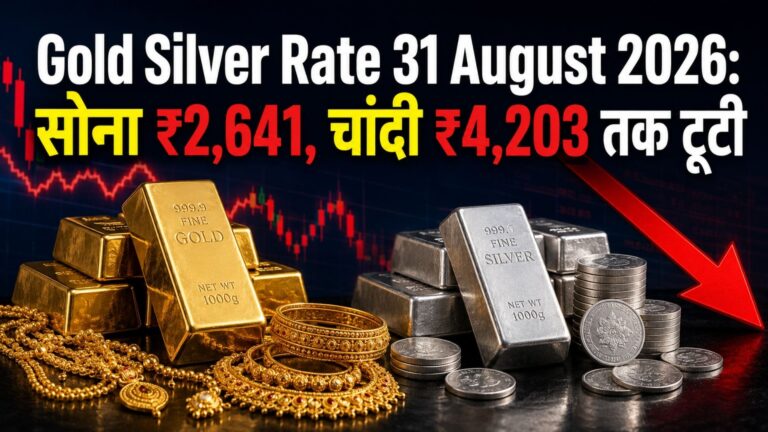 Gold Silver Rate 31 August 2026: सोना ₹2,641, चांदी ₹4,203 तक टूटी