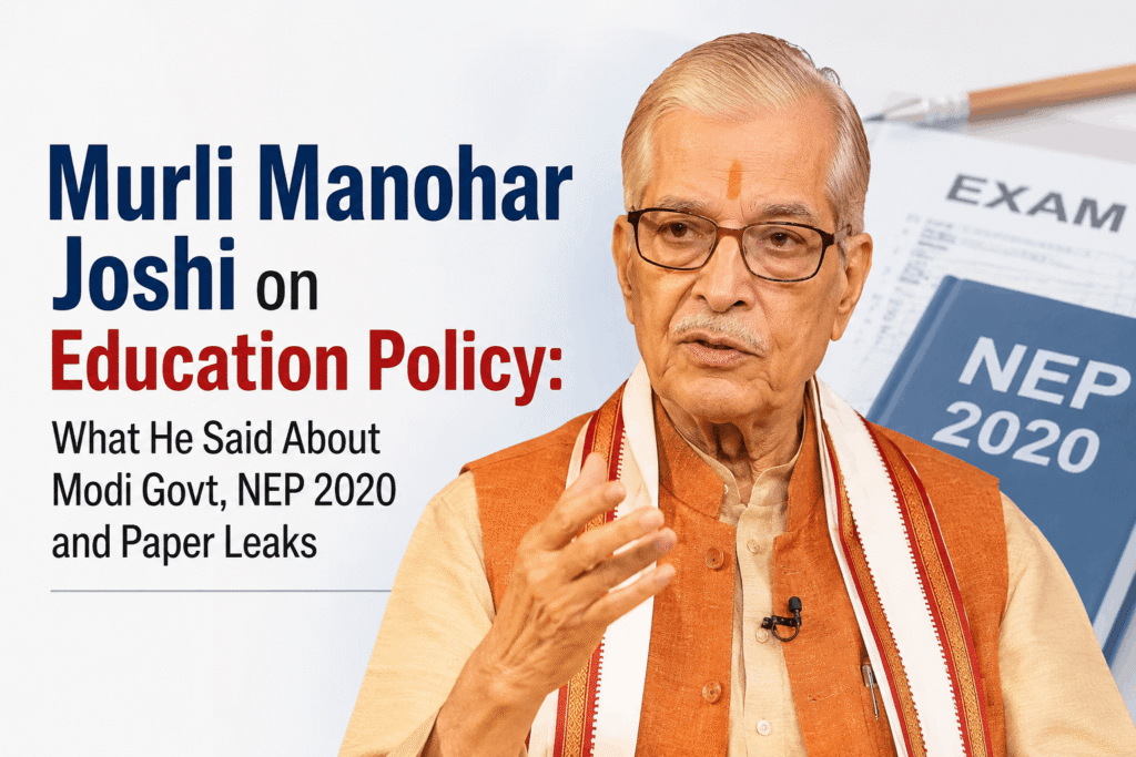 Murli Manohar Joshi on Education Policy: What He Said About Modi Govt, NEP 2020 and Paper Leaks