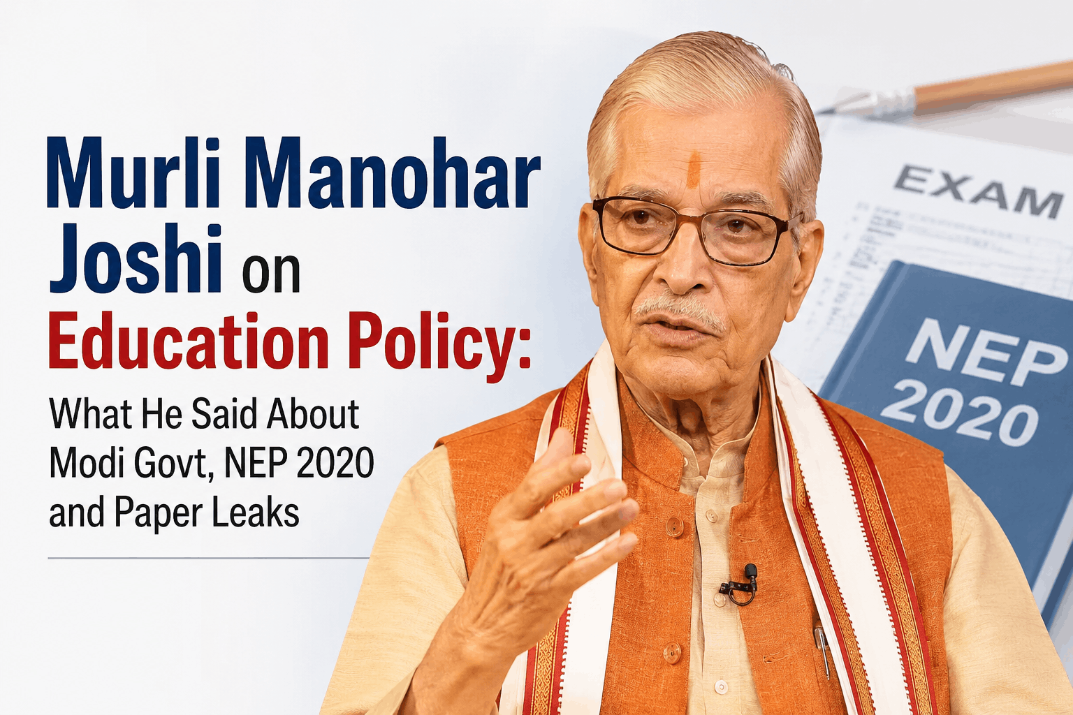 Murli Manohar Joshi education policy