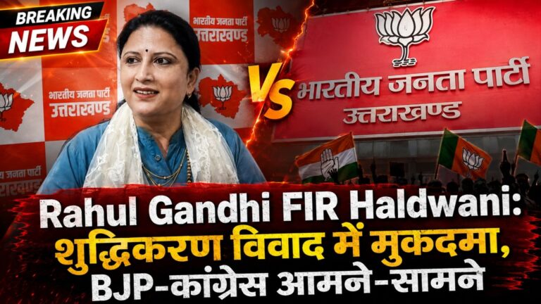 Rahul Gandhi FIR Haldwani: शुद्धिकरण विवाद में मुकदमा, BJP-कांग्रेस आमने-सामने