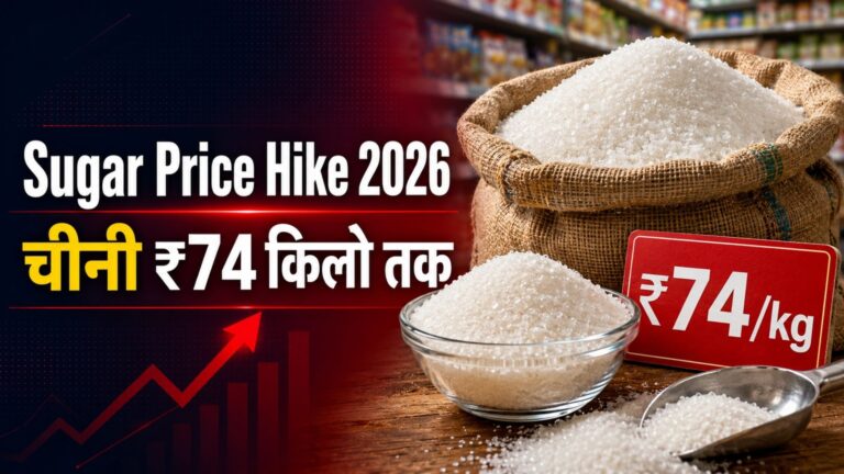 Sugar Price Hike 2026: चीनी का भाव ₹74 किलो तक पहुंचा, राहत का इंतजार