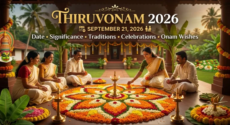 Thiruvonam 2026: Date, Significance, Traditions, Celebrations & Onam Wishes