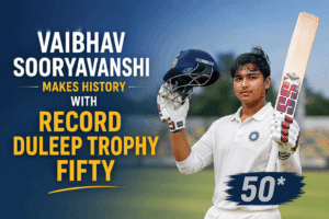 Vaibhav Sooryavanshi Makes History With Record Duleep Trophy Fifty