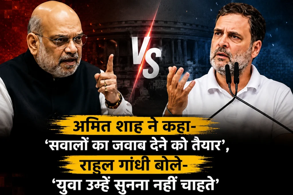 अमित शाह ने कहा- ‘सवालों का जवाब देने को तैयार’, राहुल गांधी बोले- ‘युवा उन्हें सुनना नहीं चाहते’