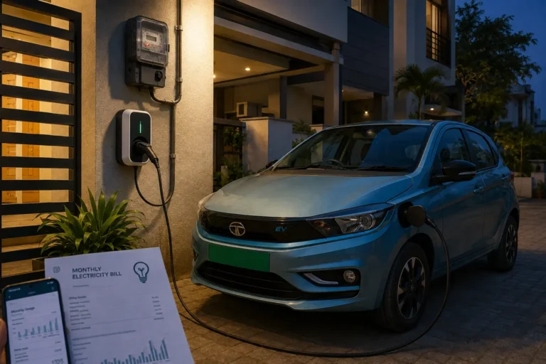Electric Car घर पर Charge करने में कितना बिजली बिल आएगा? 1 महीने का पूरा Calculation