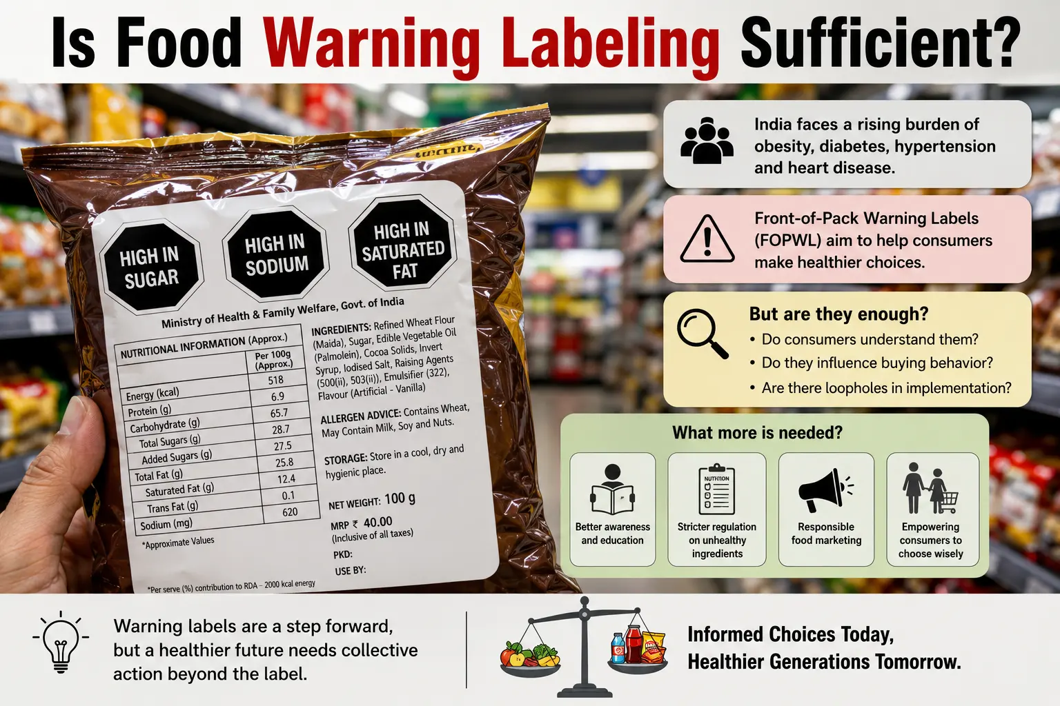 Is Food Warning Labeling Sufficient
