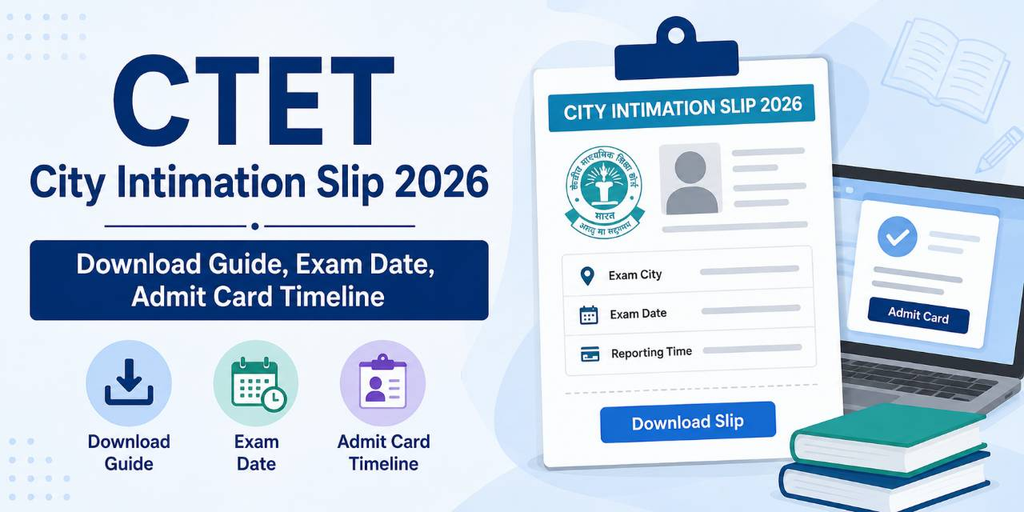 CTET City Intimation Slip 2026