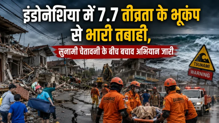 इंडोनेशिया में 7.7 तीव्रता के भूकंप से भारी तबाही, सुनामी चेतावनी के बीच बचाव अभियान जारी