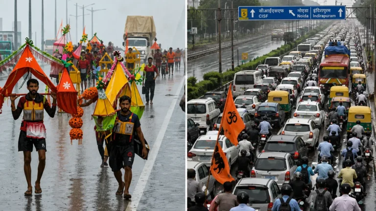 दिल्ली-NCR में कांवड़ यात्रा का असर: 11 अगस्त को इन रास्तों पर बढ़ सकता है ट्रैफिक, पुलिस ने दी वैकल्पिक मार्ग अपनाने की सलाह