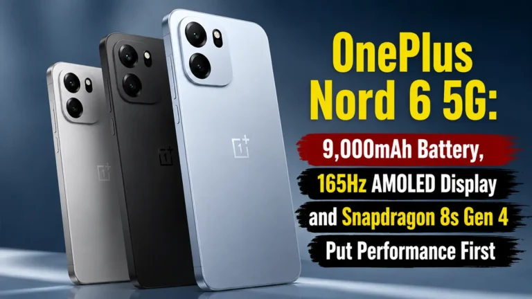 OnePlus Nord 6 5G: 9,000mAh Battery, 165Hz AMOLED Display and Snapdragon 8s Gen 4 Put Performance First