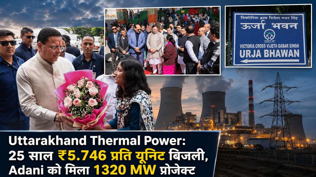 Uttarakhand Thermal Power: 25 साल ₹5.746 प्रति यूनिट बिजली, Adani को मिला 1320 MW प्रोजेक्ट