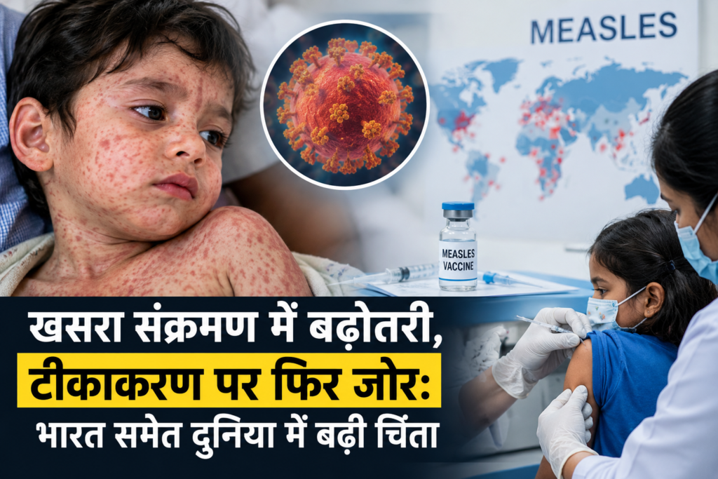 खसरा संक्रमण में बढ़ोतरी, टीकाकरण पर फिर जोर: भारत समेत दुनिया में बढ़ी चिंता