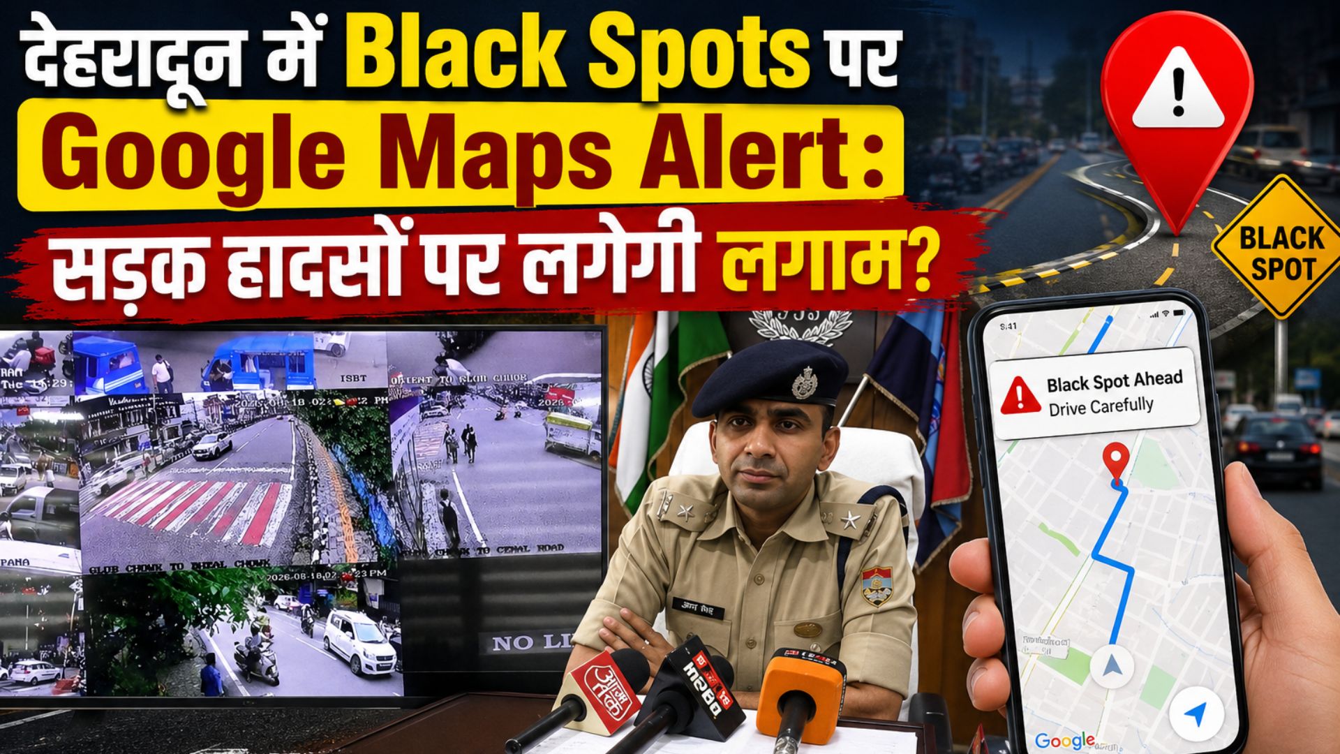 देहरादून में Black Spots पर Google Maps Alert: सड़क हादसों पर लगेगी लगाम?