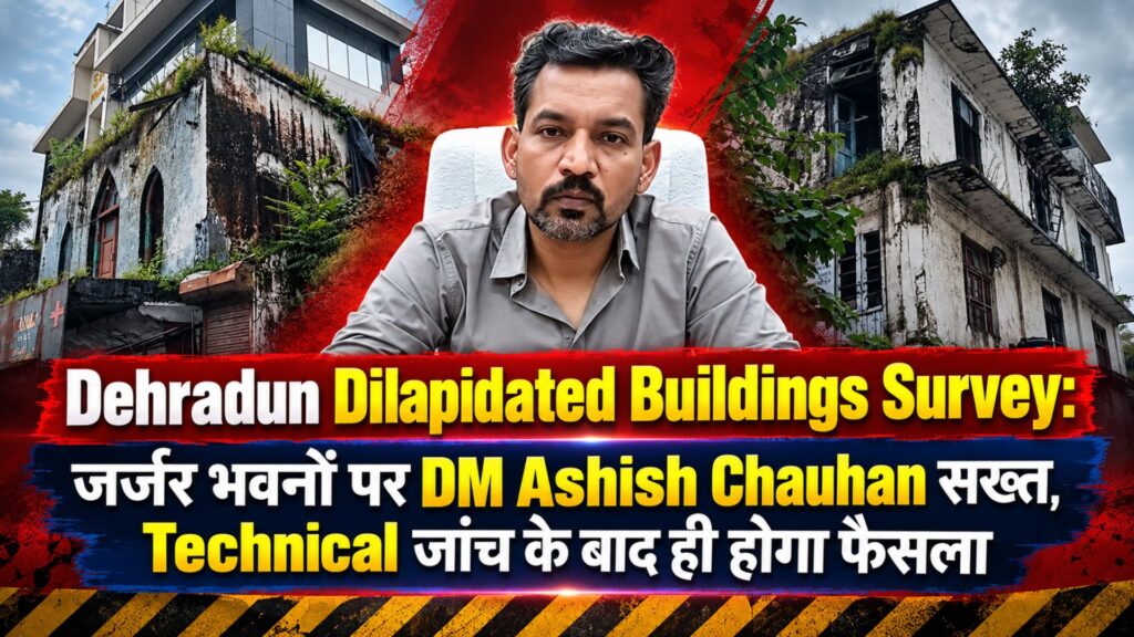 Dehradun Dilapidated Buildings Survey: जर्जर भवनों पर DM Ashish Chauhan सख्त, Technical जांच के बाद ही होगा फैसला