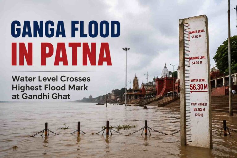 Ganga Flood in Patna: Water Level Crosses Highest Flood Mark at Gandhi Ghat