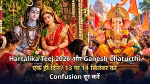 Hartalika Teej 2026 और Ganesh Chaturthi एक ही दिन? 13 या 14 सितंबर का Confusion दूर करें