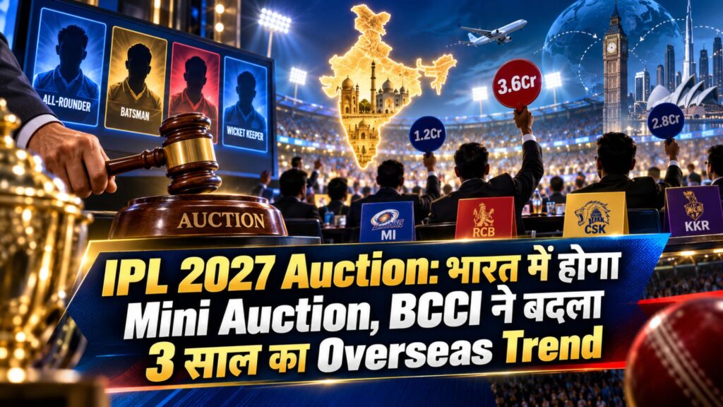 IPL 2027 Auction: भारत में होगा Mini Auction, BCCI ने बदला 3 साल का Overseas Trend