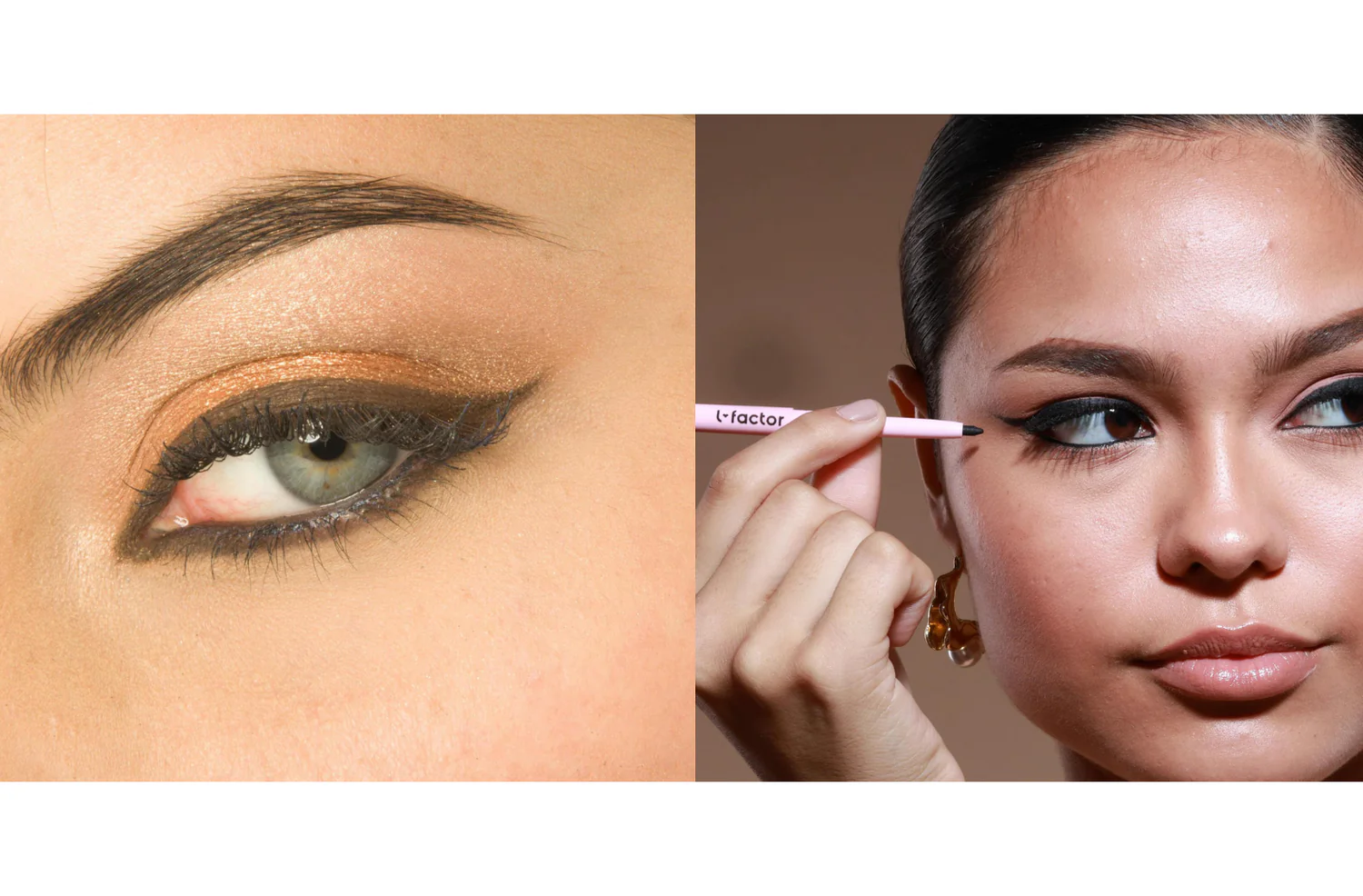 Kohl vs Kajal: close-up of eye makeup showing defined eyes and kajal application.