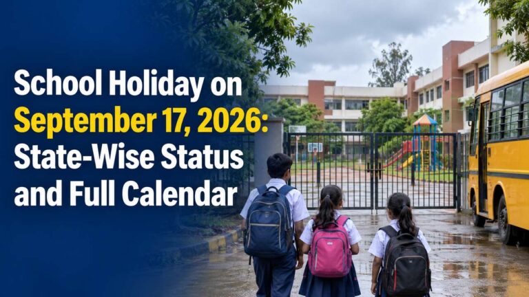 School Holiday on September 17, 2026: State-Wise Status and Full Calendar